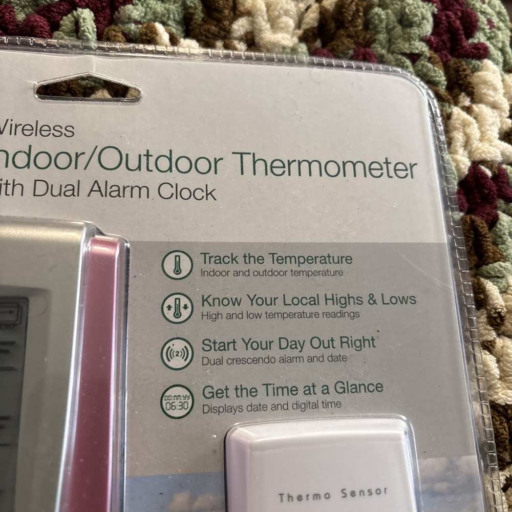 Oregon Scientific RAR188 Wireless Indoor Outdoor Thermometer Alarm Clock NEW NOS - Picture 4 of 11